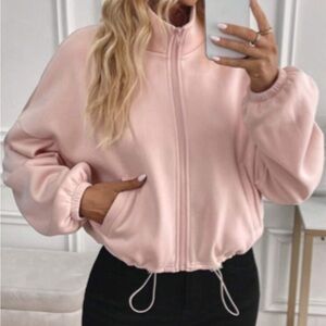 Pink Zip-Up Hoodie
